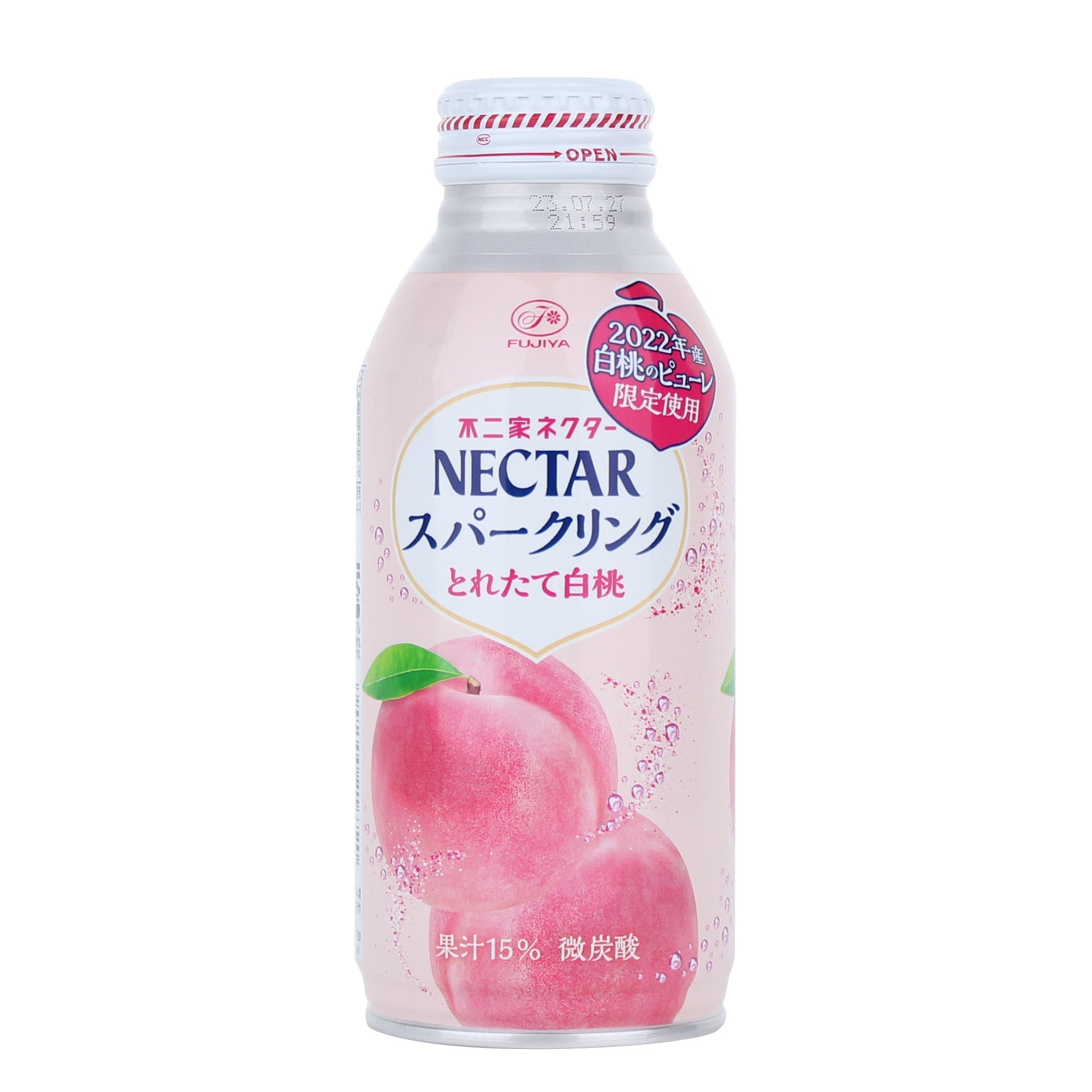 Itoen Fujiya Nectar Sparkling White Peach Juice 380ml Oomomo 1861