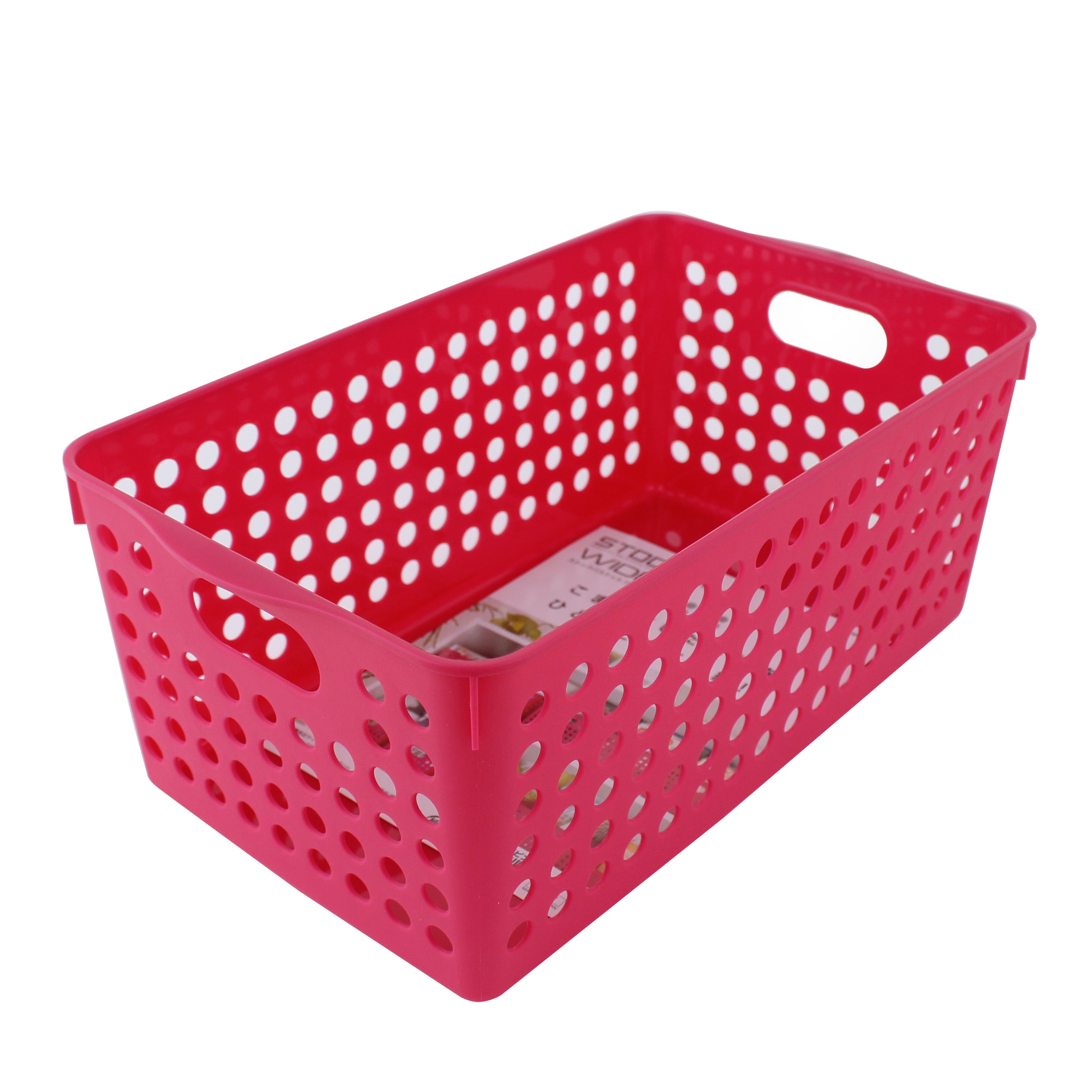 Shop Rose Pink Wide Rectangle Basket Online At Oomomostore.com 