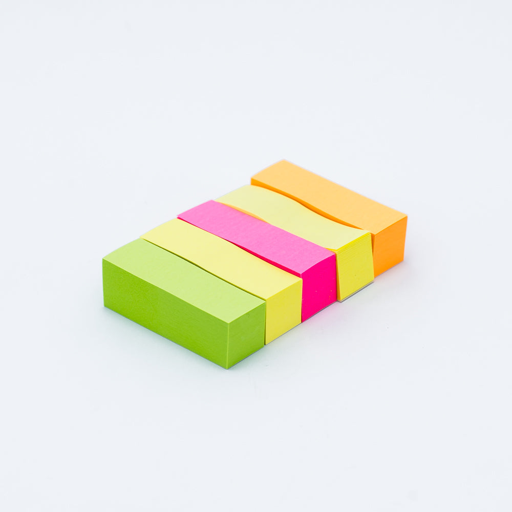 Emraw Tiny Sticky Notes Stick It Stickies, Plain Small 1.5 x 2  Rectangular Neon Bright Colored Removable Self Stick On Note Memo Pad for  Office, Home, School - Pack of 8 Pads 