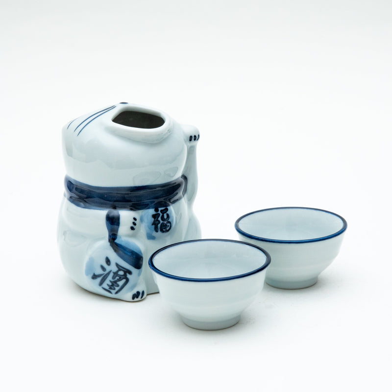 3pcs For Gift In Box Porcelain Tokkuri Sake Bottle & Cups