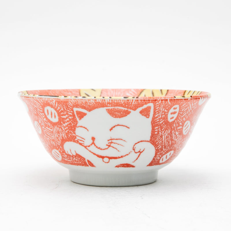 2 Sets Ensembles Cat For Gift In Box Ceramic Bowls & Chopsticks Set