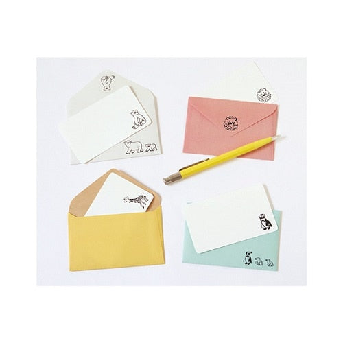 Kitera Shoji Animal Parade Message Cards with Envelope