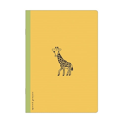 Ruled Notebook (7mm Line/Giraffe/A5/14.8x21cm (64 Pages)/Kitera Shoji/Animal Parade/SMCol(s): Yellow)