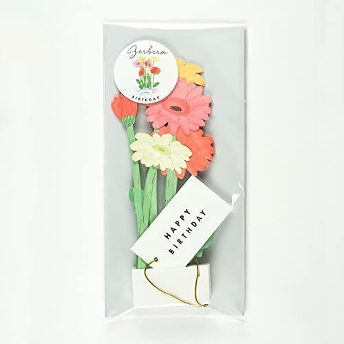 3D Glooming Birthday Message Card Garbera Daisy