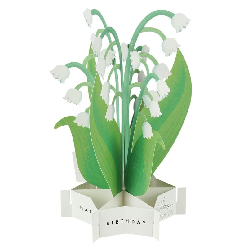 3D Glooming Birthday Message Card Lily of the Valley