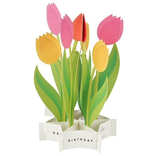 3D Glooming Birthday Message Card Tulip