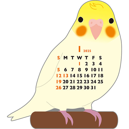 Greeting Life Parakeet Mini Die-cut 2025 Calendar