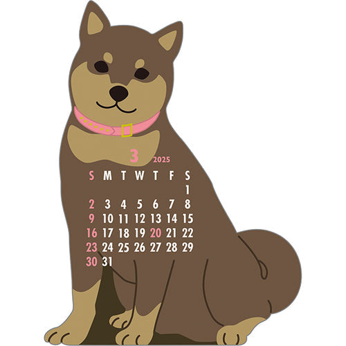 Greeting Life Japanese Dog Mini Die-cut 2025 Calendar