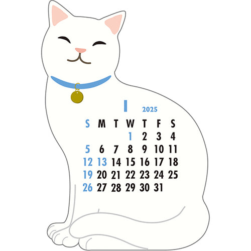 Greeting Life Cat Mini Die-cut 2025 Calendar