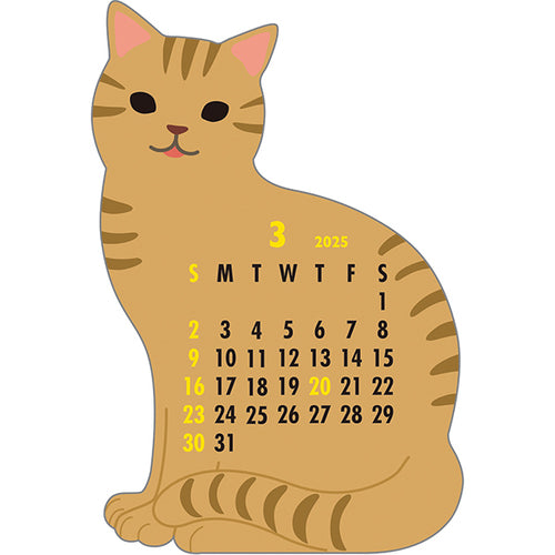 Greeting Life Cat Mini Die-cut 2025 Calendar