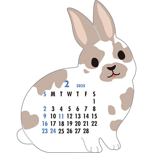 Greeting Life Rabbit Mini Die-cut 2025 Calendar