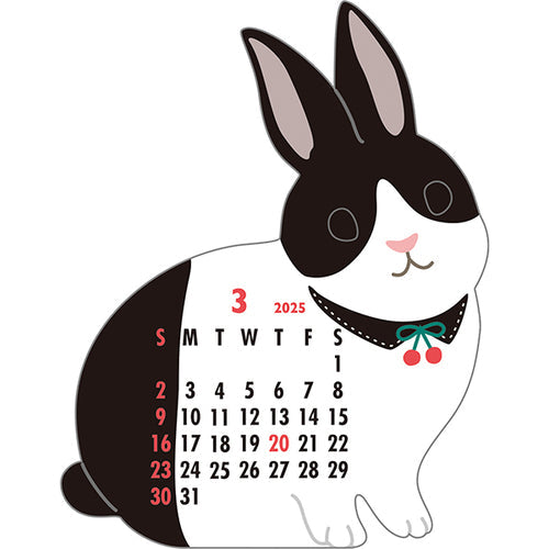 Greeting Life Rabbit Mini Die-cut 2025 Calendar