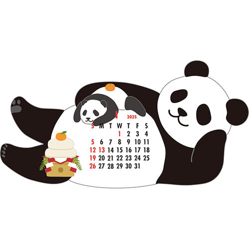 Greeting Life Panda Mini Die-cut 2025 Calendar