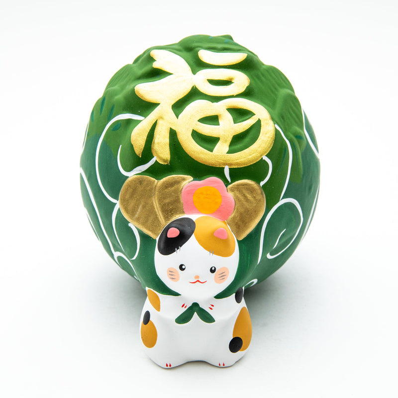 L Fortune-Bringing Calico Cat Ceramic Coin Bank