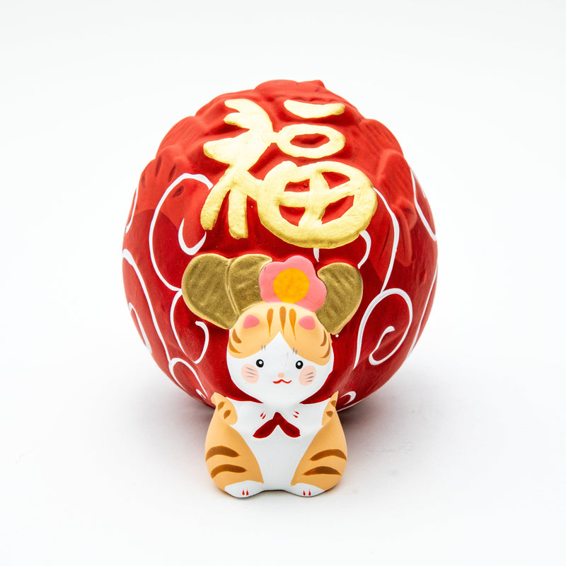 L Fortune-Bringing Cat Ceramic Coin Bank