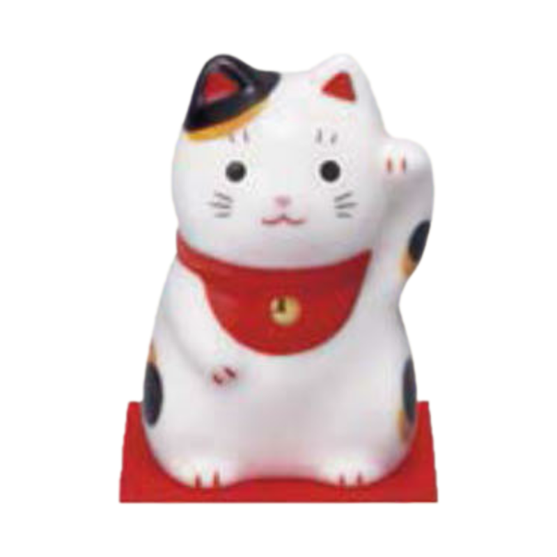 S Beckoning Cat With Zabuton Cushion Ceramic Ornament