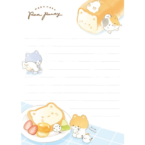 Q-Lia 108 Pages Cat's Bread Party 6 Designs Memo Pad 