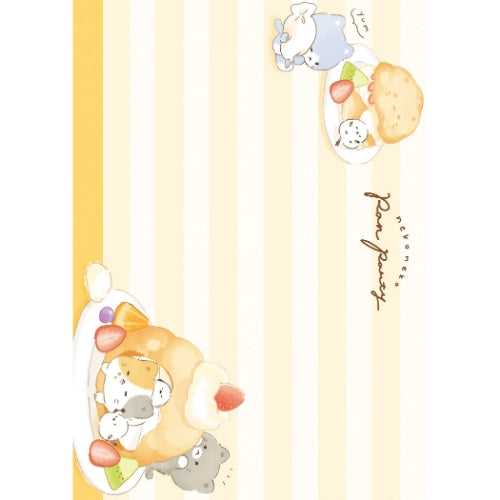 Q-Lia 108 Pages Cat's Bread Party 6 Designs Memo Pad 