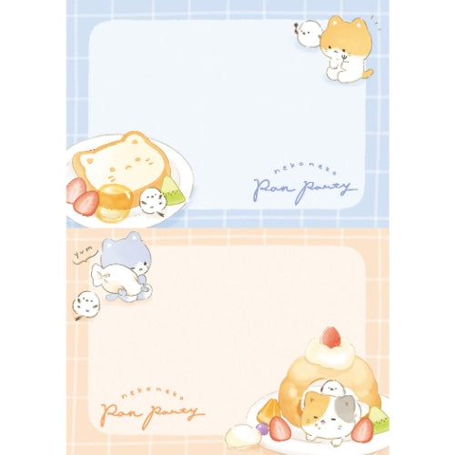 Q-Lia 108 Pages Cat's Bread Party 6 Designs Memo Pad 