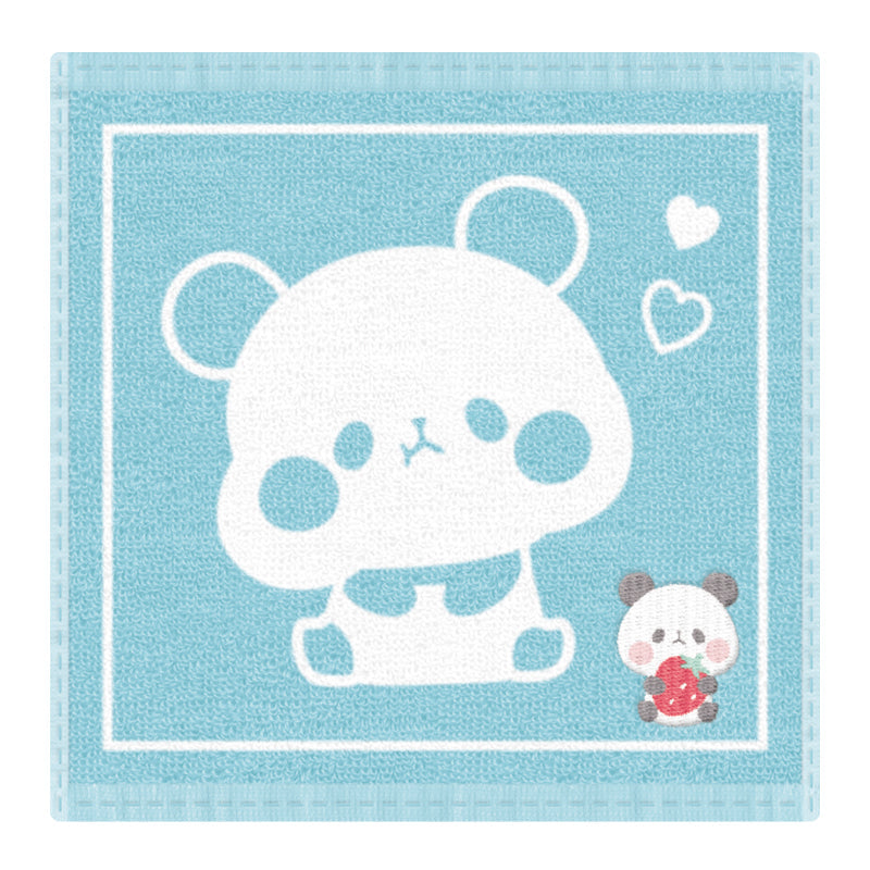 Handkerchief Towel (Mini/Jacquard/Mochi Panda/20x20cm/Kamio Japan/SMCol(s): Blue)