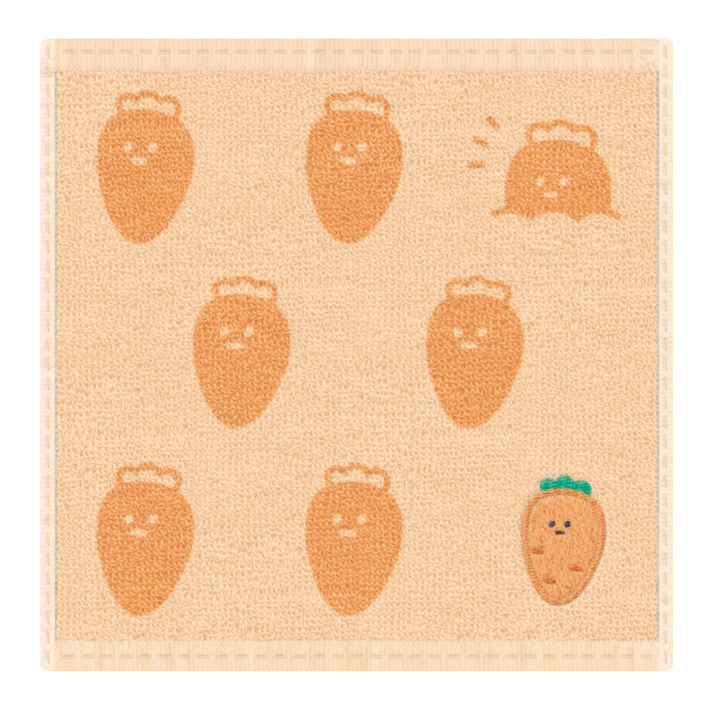 Handkerchief Towel (Mini/Jacquard/Juicy Carrot/20x20cm/Kamio Japan/SMCol(s): Orange)