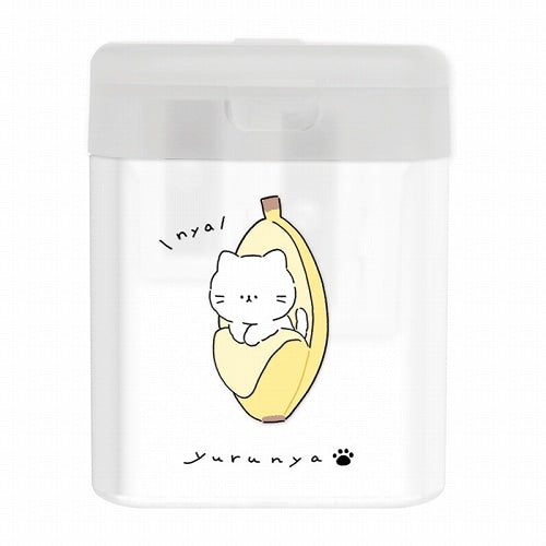 Kamio Banana Yurunya Cat For Soft & Hard Lead 2-Hole Pencil Sharpener