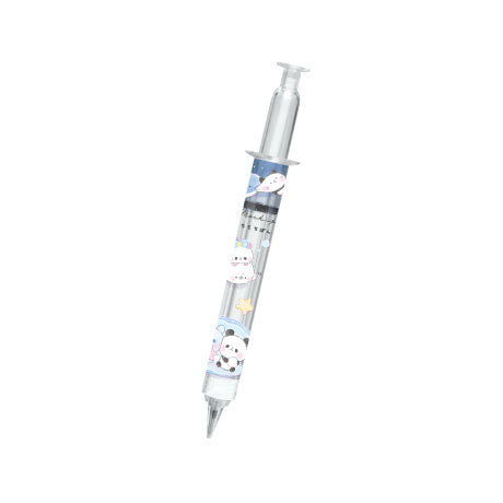 Mechanical Pencil (0.5mm/Syringe-Shaped/Mochi Panda/12.2cm/Ø1.2cm/Kamio Japan/SMCol(s): Blue,White)