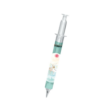 Mechanical Pencil (0.5mm/Syringe-Shaped/Chewing Cat Cream Soda/12.2cm/Ø1.2cm/Kamio Japan/SMCol(s): Green)