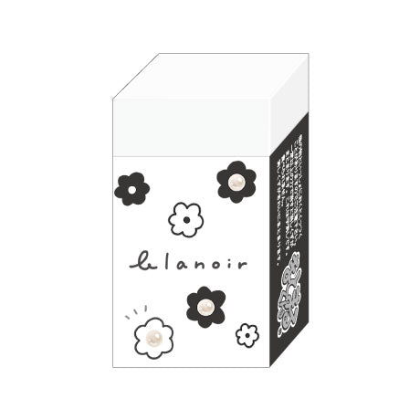 Eraser (Dust Gathering/Flowers/1.4x2.5x4.5cm/Kamio Japan/blanoir/SMCol(s): White,Black)