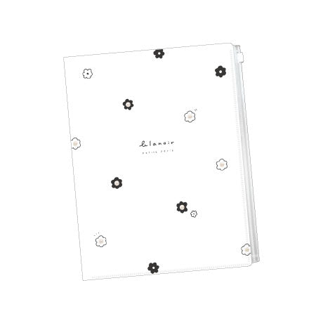 File Folder (With Slider/6 Pockets/Flowers/25x31cm/Kamio Japan/blanoir/SMCol(s): Clear,Grey)