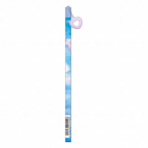 Kamio Black Bluesy Color With Gummy-Like Heart Charm 2B Pencil