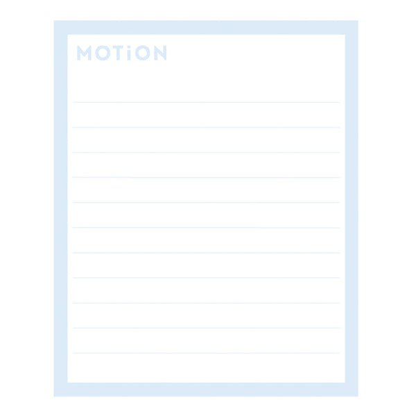 Memo Pad Refills (Ruled/For Clipboard/8.5x10.5cm (60 Sheets/Feuilles)/Kamio Japan/MOTiON/SMCol(s): Blue,White)