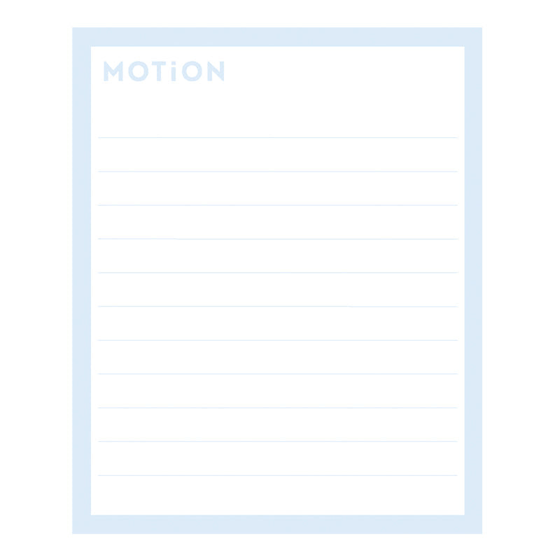 Memo Pad Refills (Ruled/For Clipboard/8.5x10.5cm (60 Sheets/Feuilles)/Kamio Japan/MOTiON/SMCol(s): Blue,White)