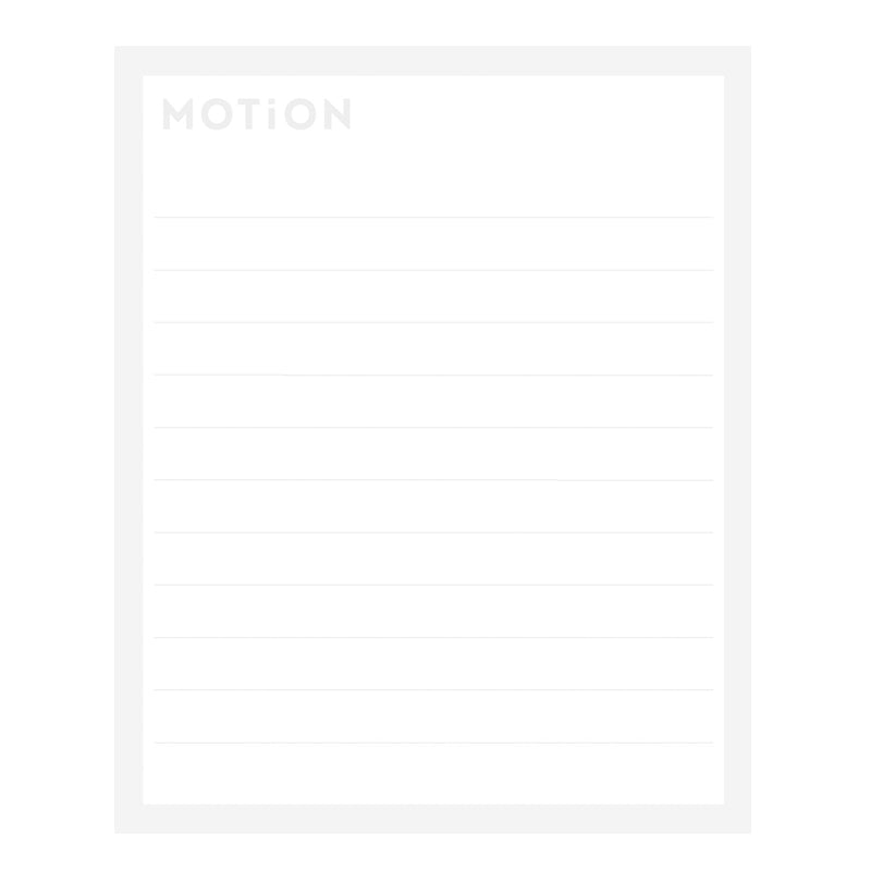 Memo Pad Refills (Ruled/For Clipboard/8.5x10.5cm (60 Sheets/Feuilles)/Kamio Japan/MOTiON/SMCol(s): Grey,White)