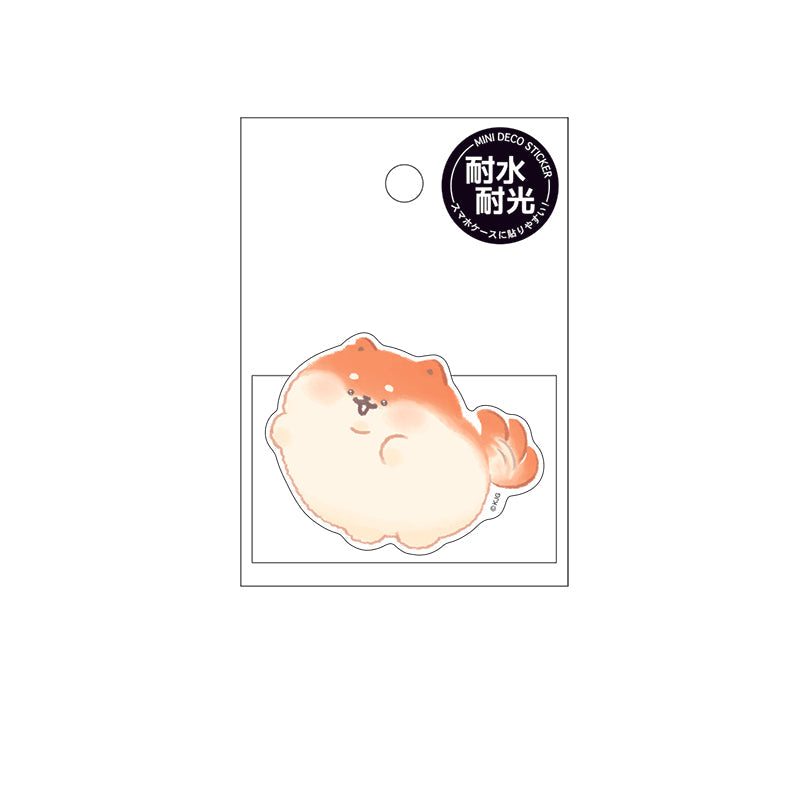 Sticker (Mini/Water & Light Resistant/Die-Cut/Bread Dogs/Happy/6.5x7.3cm/Kamio Japan/SMCol(s): White,Orange)