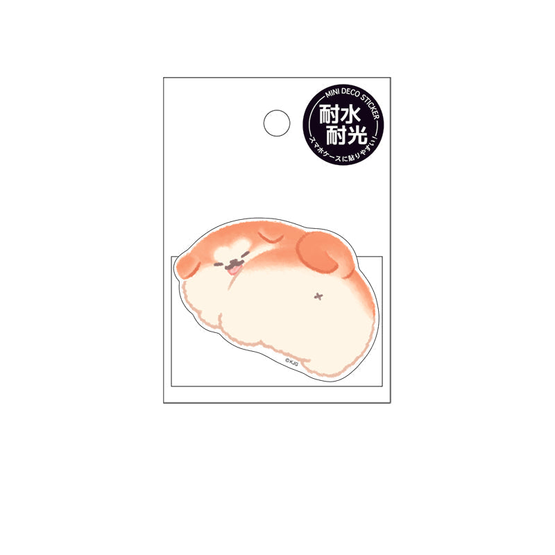 Sticker (Mini/Water & Light Resistant/Die-Cut/Bread Dogs/Butt/6.5x7.3cm/Kamio Japan/SMCol(s): White,Orange)