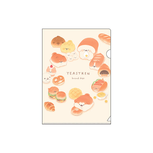 File Folder (With Divider/Bread Dogs/Gather/A5/15.8x22cm/Kamio Japan/SMCol(s): Ivory,Orange)