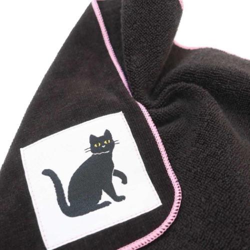 Green Flash Midnight Store Black White Handkerchief Towel Black Cat