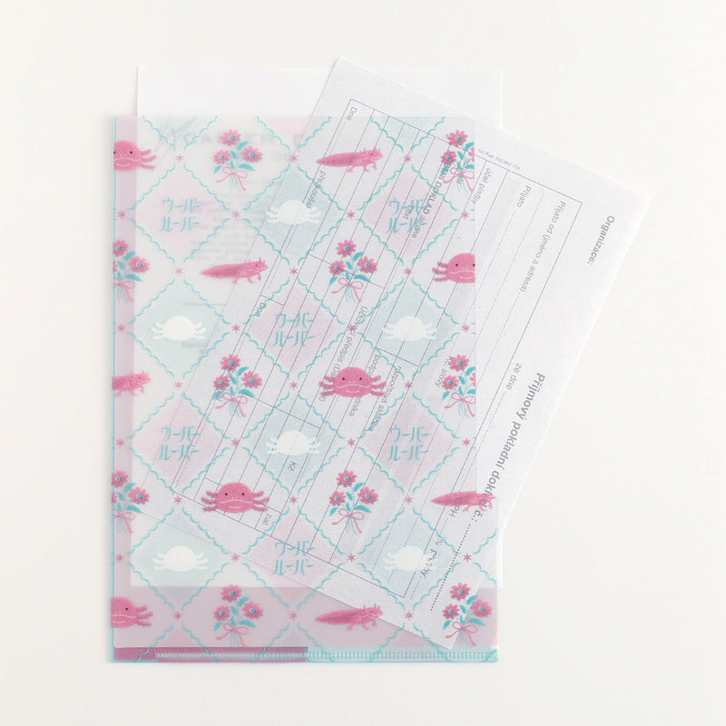 A5 Axolotl 3 Pockets File Folder 