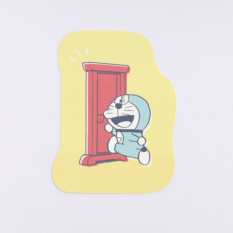 Green Flash Doraemon Die Cut Postcard