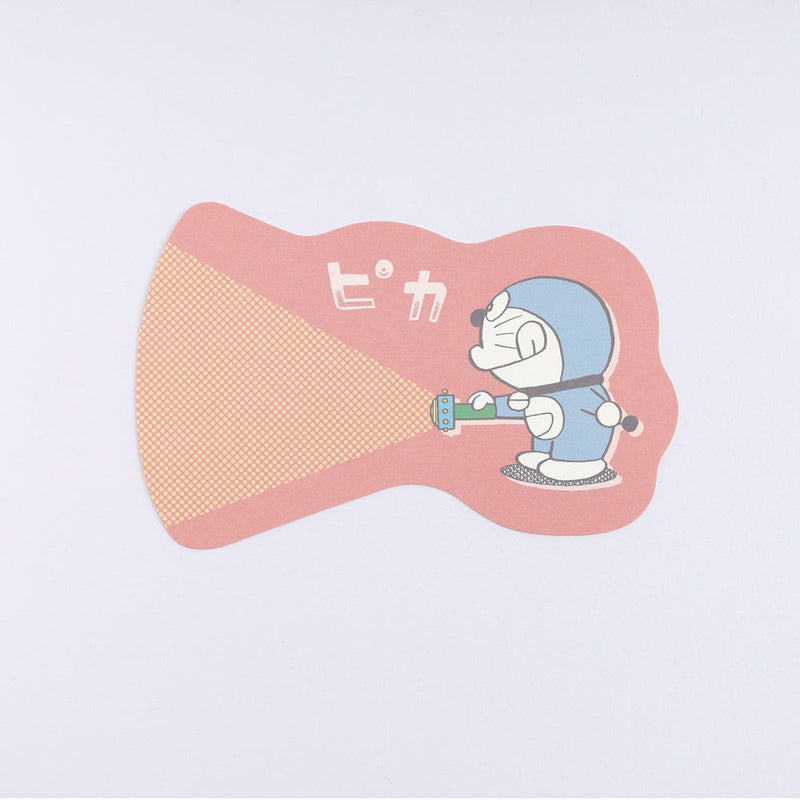 Green Flash Doraemon Die Cut Postcard