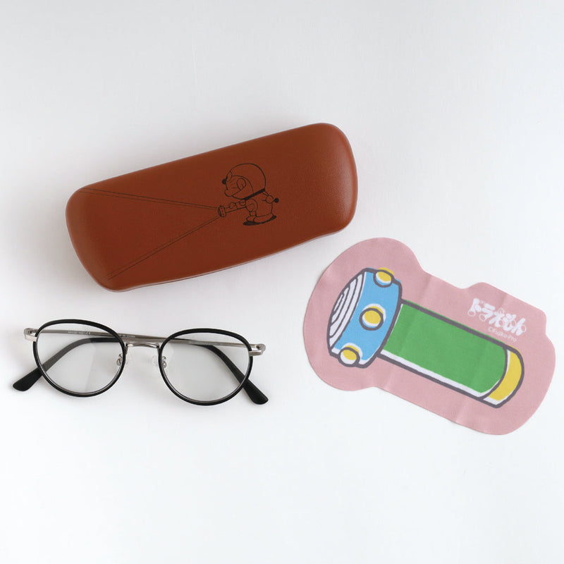 Green Flash Doraemon Glass Case with Cloth