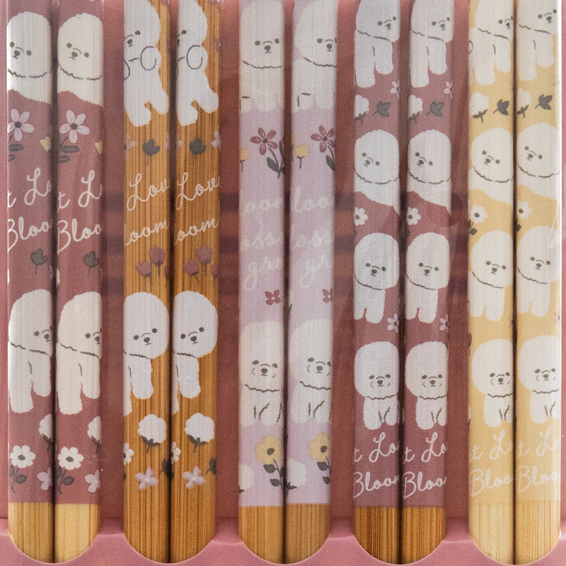 Chopsticks (Bamboo/Bichon Frise/22.5cm (5 Pairs/Paires)/SMCol(s): Beige)