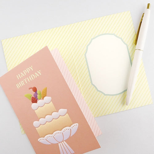 El Commun Emboss Birthday Card with Envelope