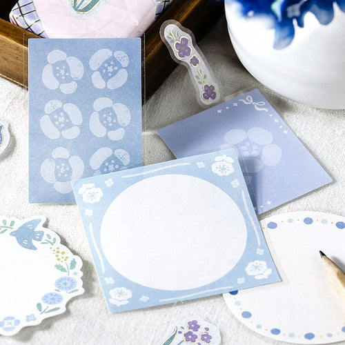 BGM Memo Stickers Flowery Day 30pcs Flowers For Memo Write-On Sticker Flakes