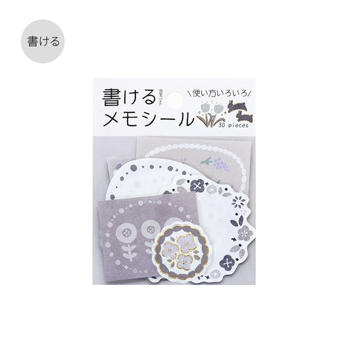 BGM Memo Stickers Flowery Day 30pcs Flowers For Memo Write-On Sticker Flakes