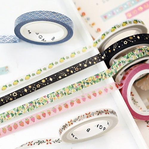 BGM Masking Tape Foil Stamping 5mm x 5m Tea Time