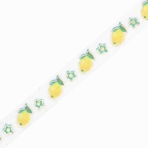 BGM Masking Tape Foil Stamping 5mm x 5m Lemon & Flower