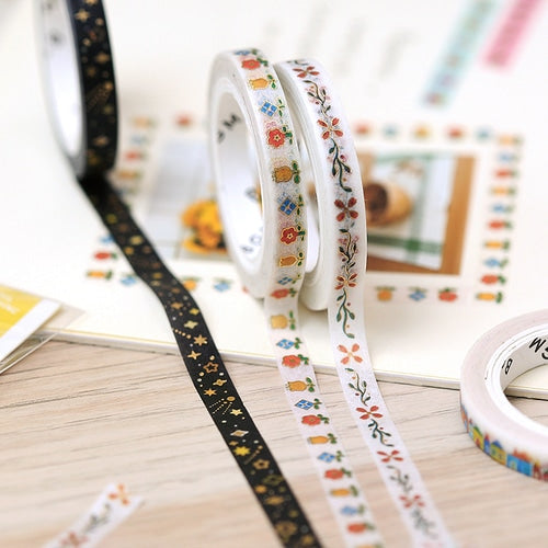 BGM Masking Tape Foil Stamping 5mm x 5m Retro Pattern