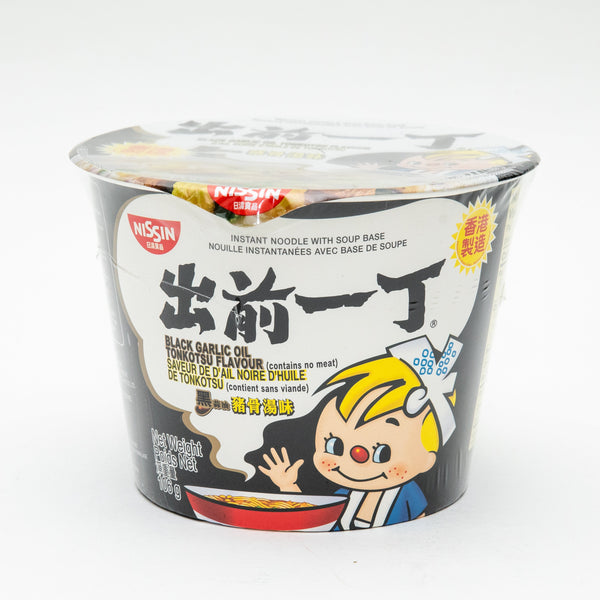 Nissin Instant Noodle Bowl Black Garlic Oil Tonkotsu Flavour